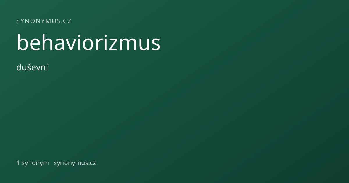 Náhled odkazu: behaviorizmus
