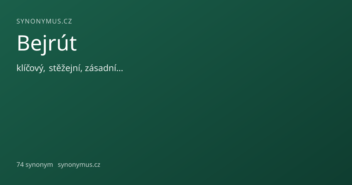 Náhled odkazu: Bejrút