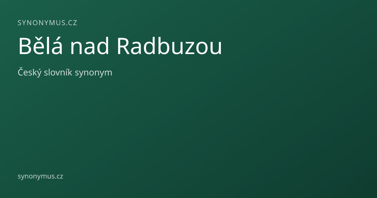 Náhled odkazu: Bělá nad Radbuzou