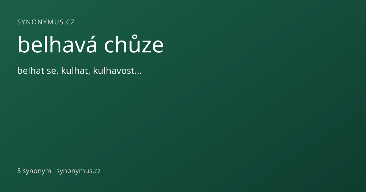 Náhled odkazu: belhavá chůze