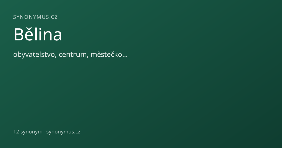 Náhled odkazu: Bělina