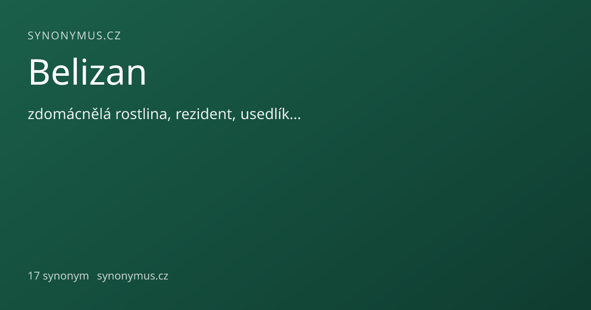 Náhled odkazu: Belizan