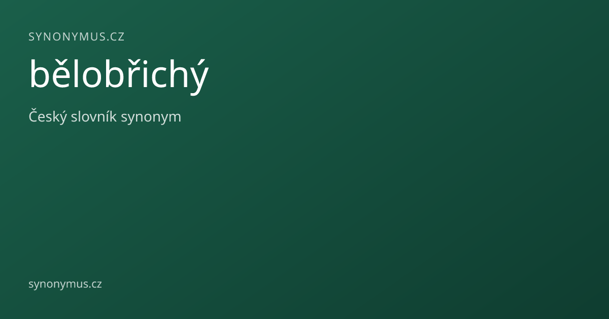 Náhled odkazu: bělobřichý