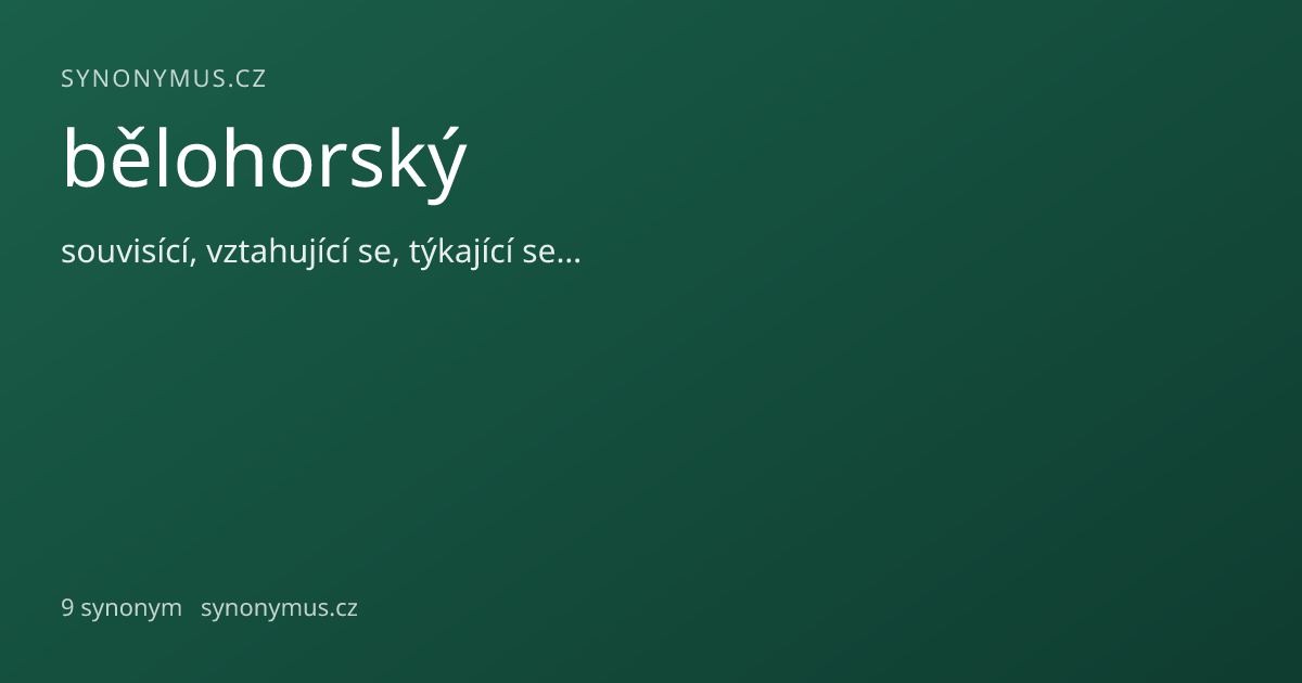 Náhled odkazu: bělohorský