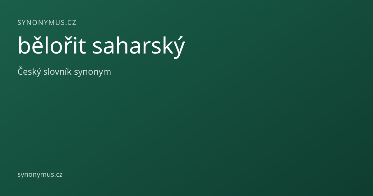 Náhled odkazu: bělořit saharský