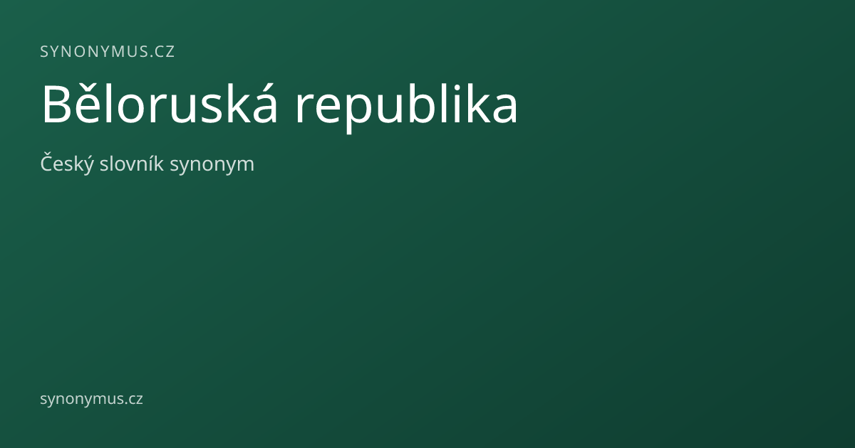 Náhled odkazu: Běloruská republika
