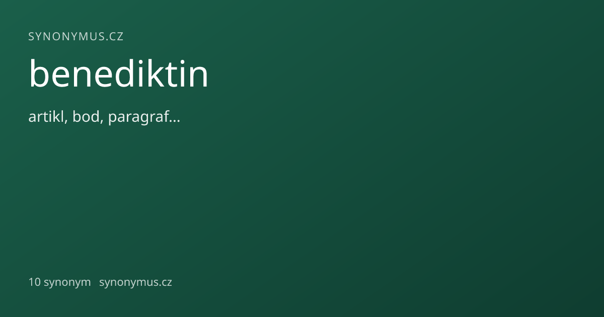 Náhled odkazu: benediktin