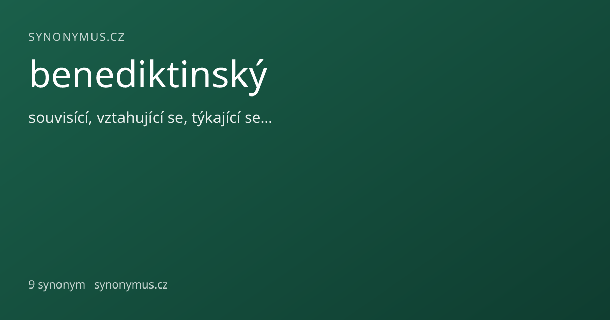 Náhled odkazu: benediktinský