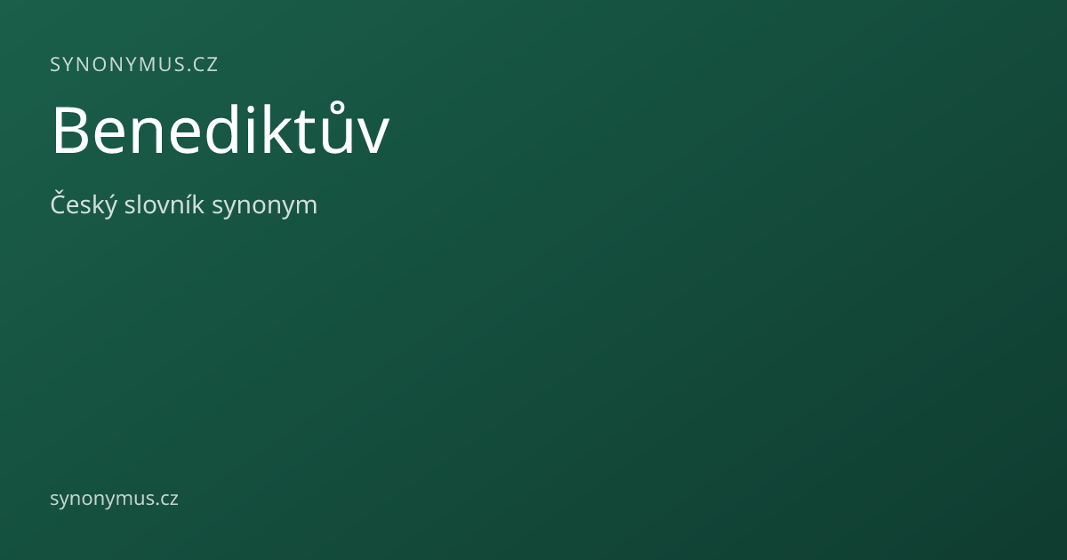 Náhled odkazu: Benediktův