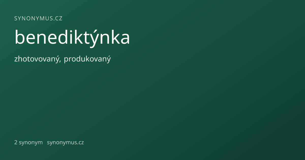 Náhled odkazu: benediktýnka