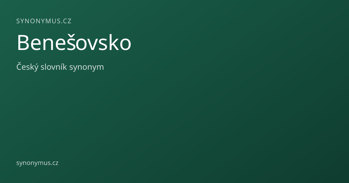 Náhled odkazu: Benešovsko