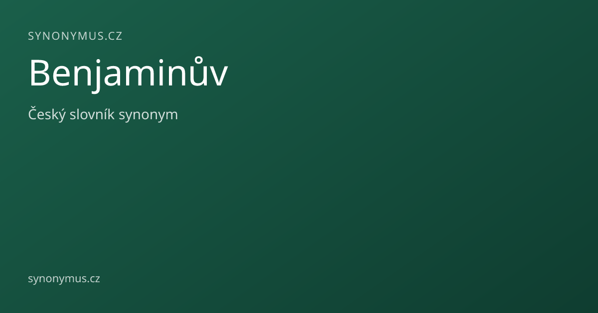 Náhled odkazu: Benjaminův
