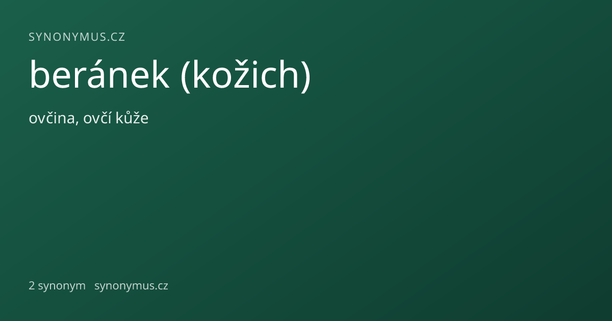 Náhled odkazu: beránek (kožich)