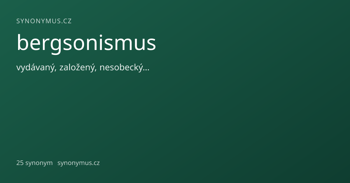 Náhled odkazu: bergsonismus