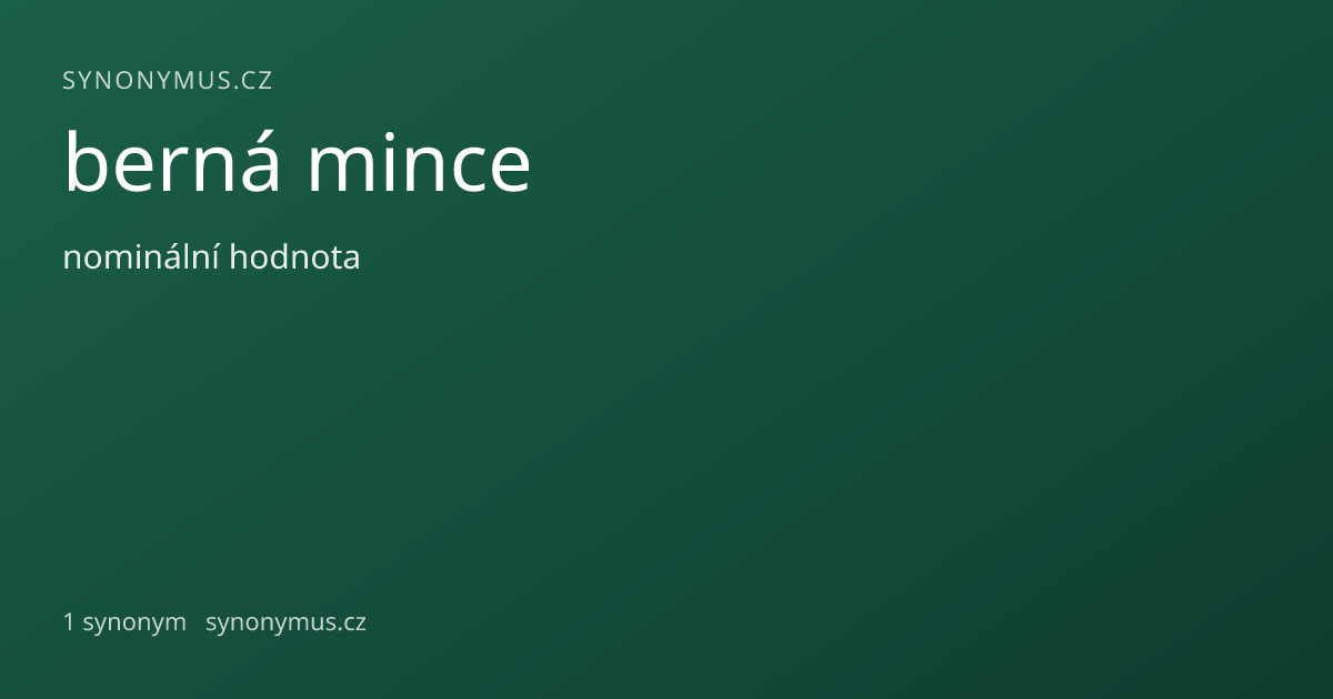 Náhled odkazu: berná mince