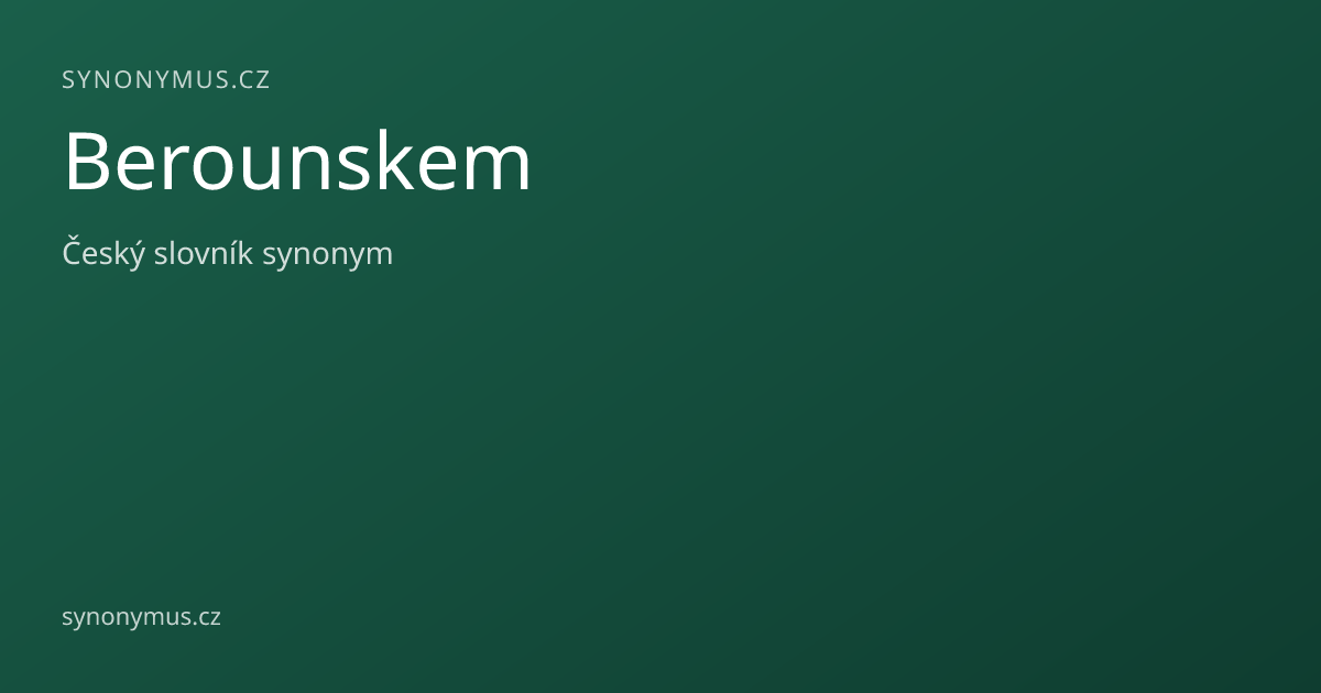 Náhled odkazu: Berounskem