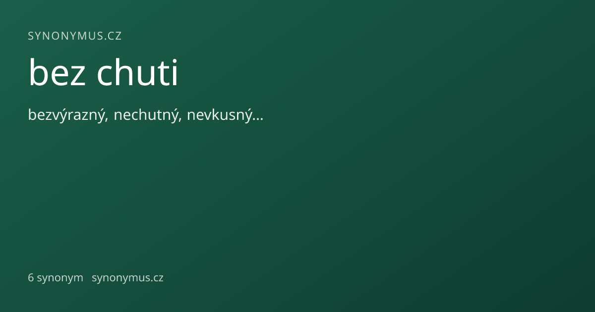 Náhled odkazu: bez chuti