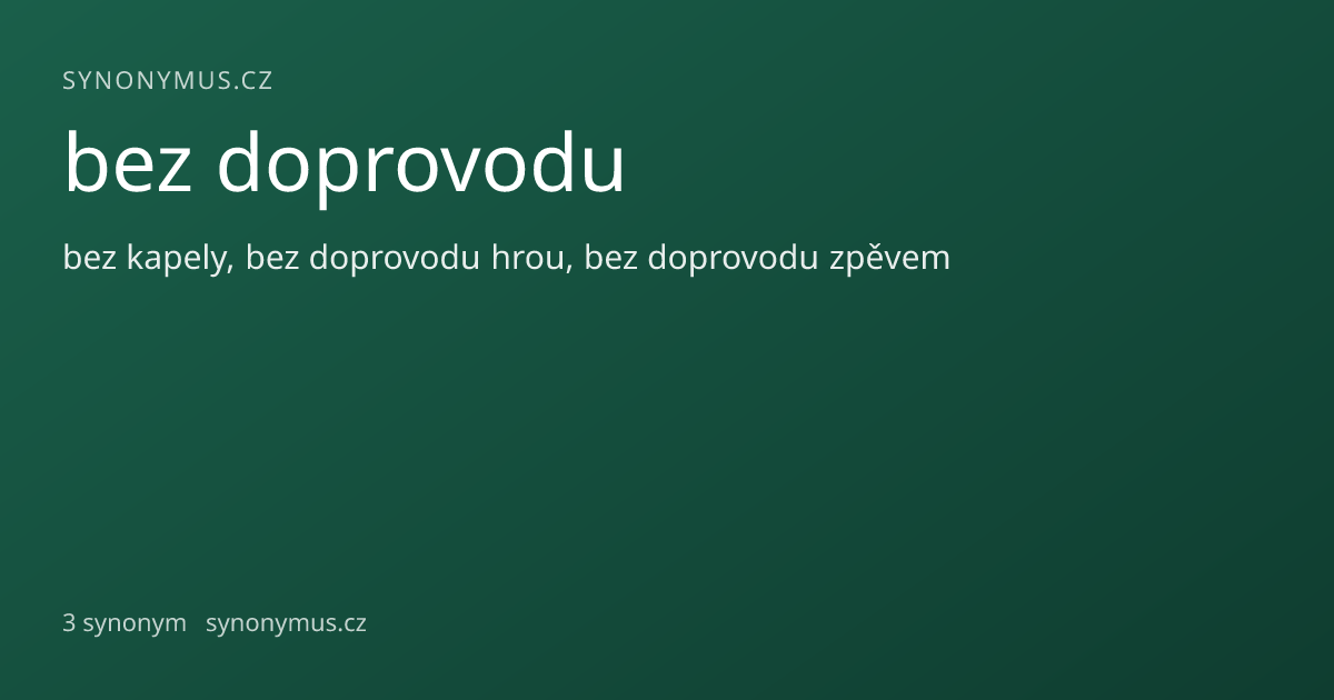 Náhled odkazu: bez doprovodu