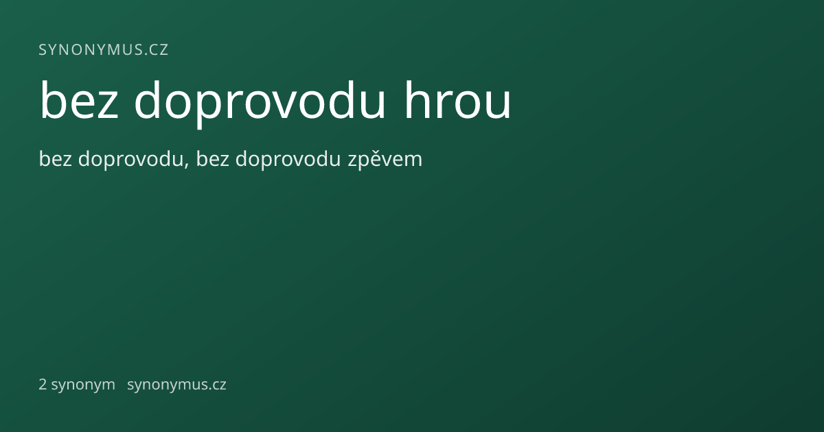 Náhled odkazu: bez doprovodu hrou