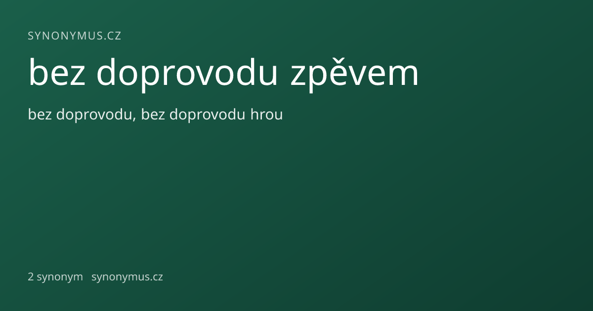 Náhled odkazu: bez doprovodu zpěvem