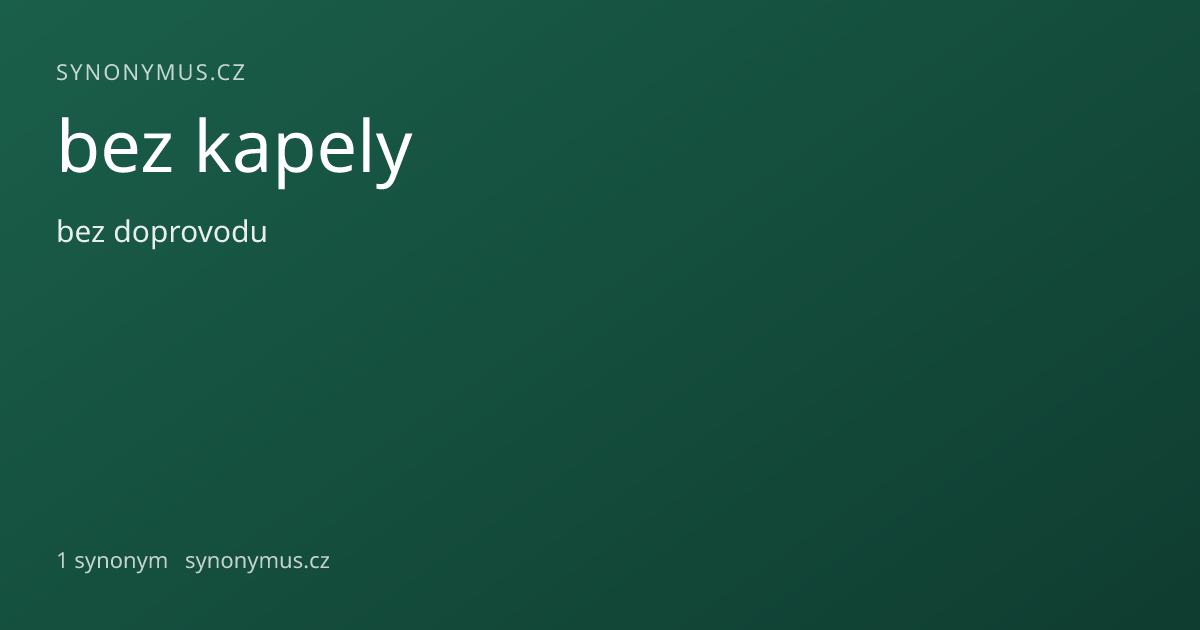 Náhled odkazu: bez kapely