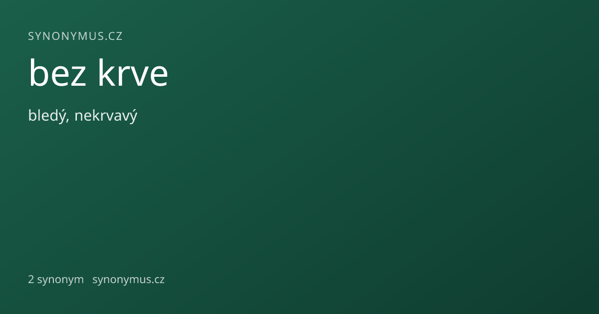 Náhled odkazu: bez krve