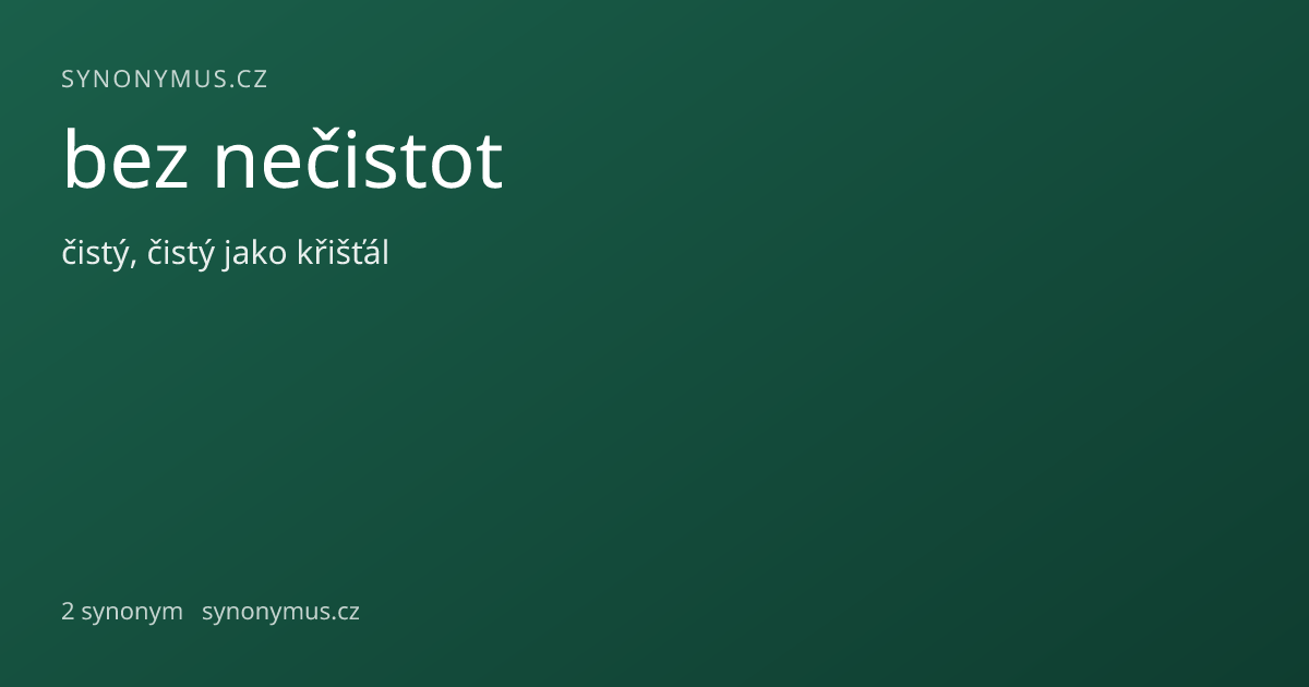 Náhled odkazu: bez nečistot