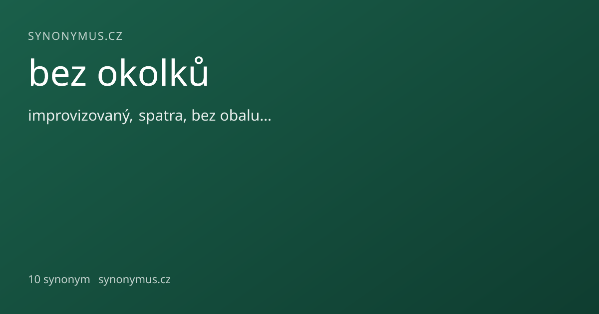Náhled odkazu: bez okolků