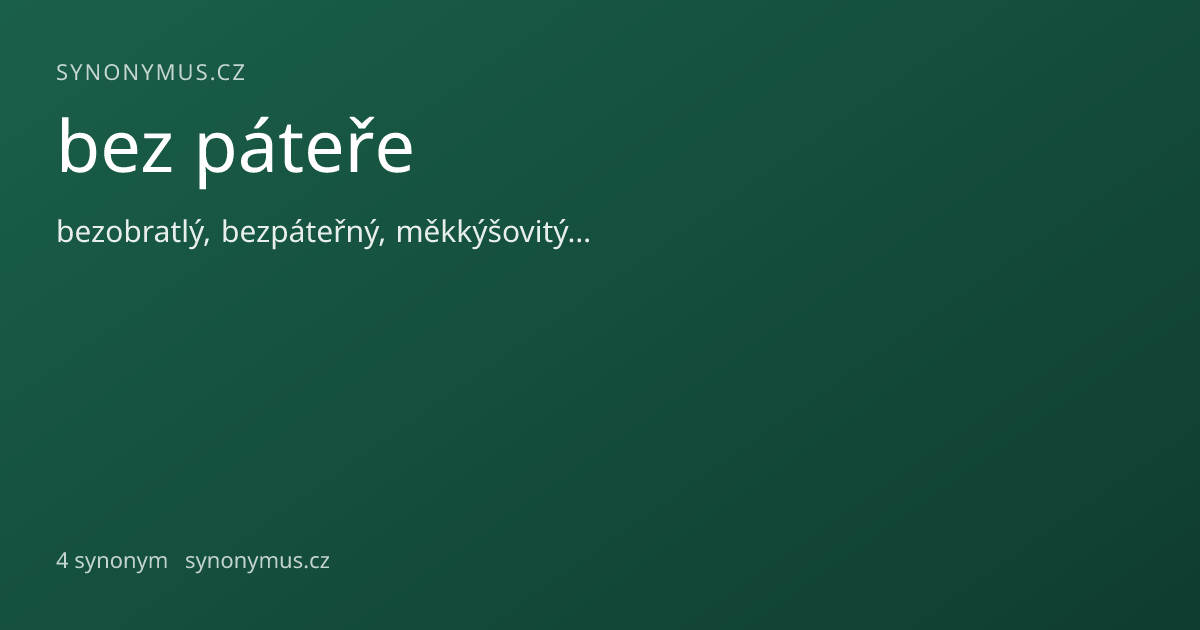 Náhled odkazu: bez páteře