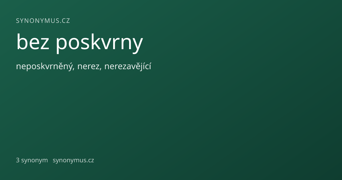 Náhled odkazu: bez poskvrny
