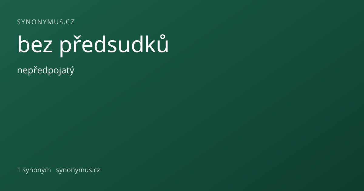 Náhled odkazu: bez předsudků