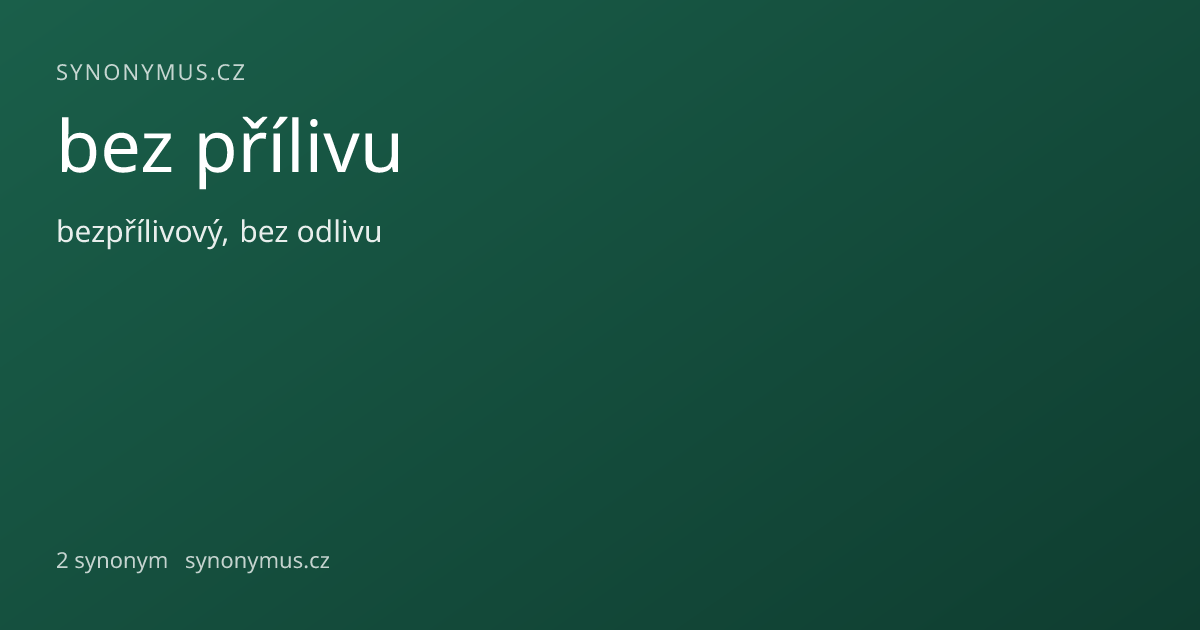 Náhled odkazu: bez přílivu