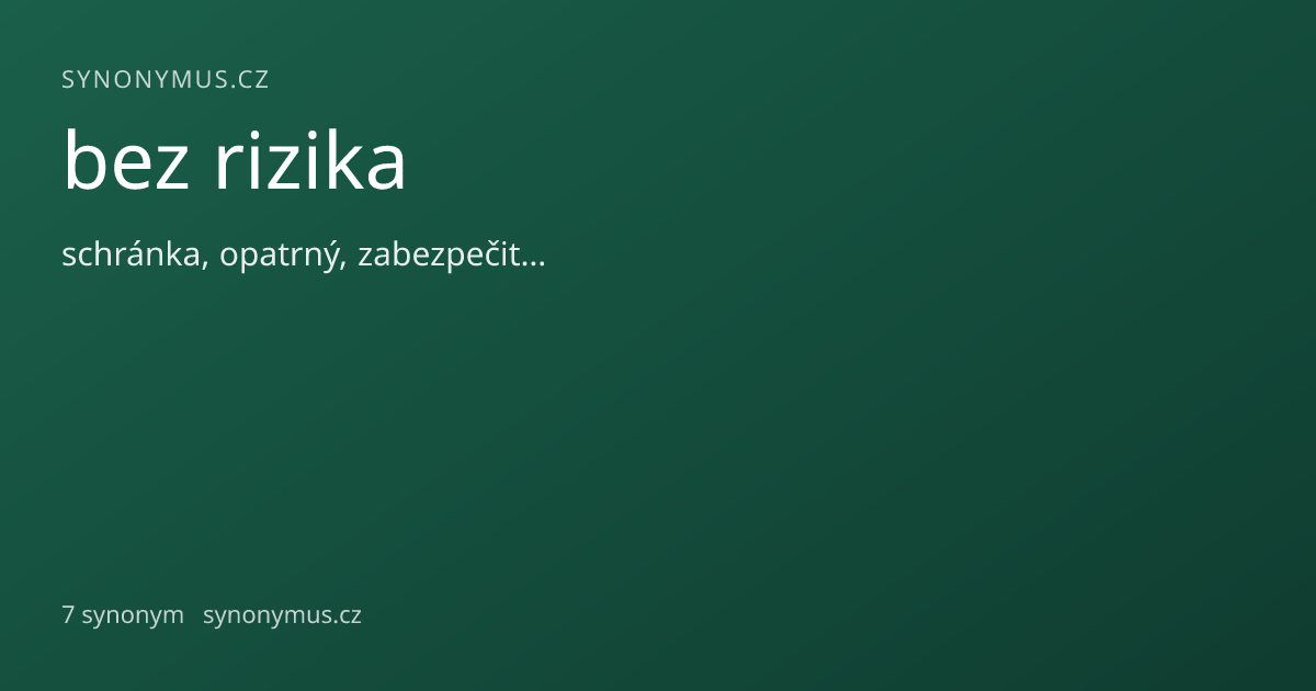 Náhled odkazu: bez rizika