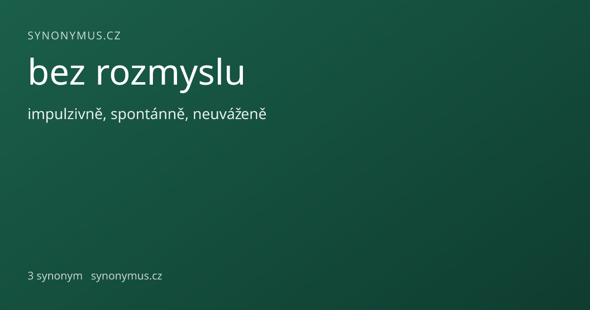 Náhled odkazu: bez rozmyslu