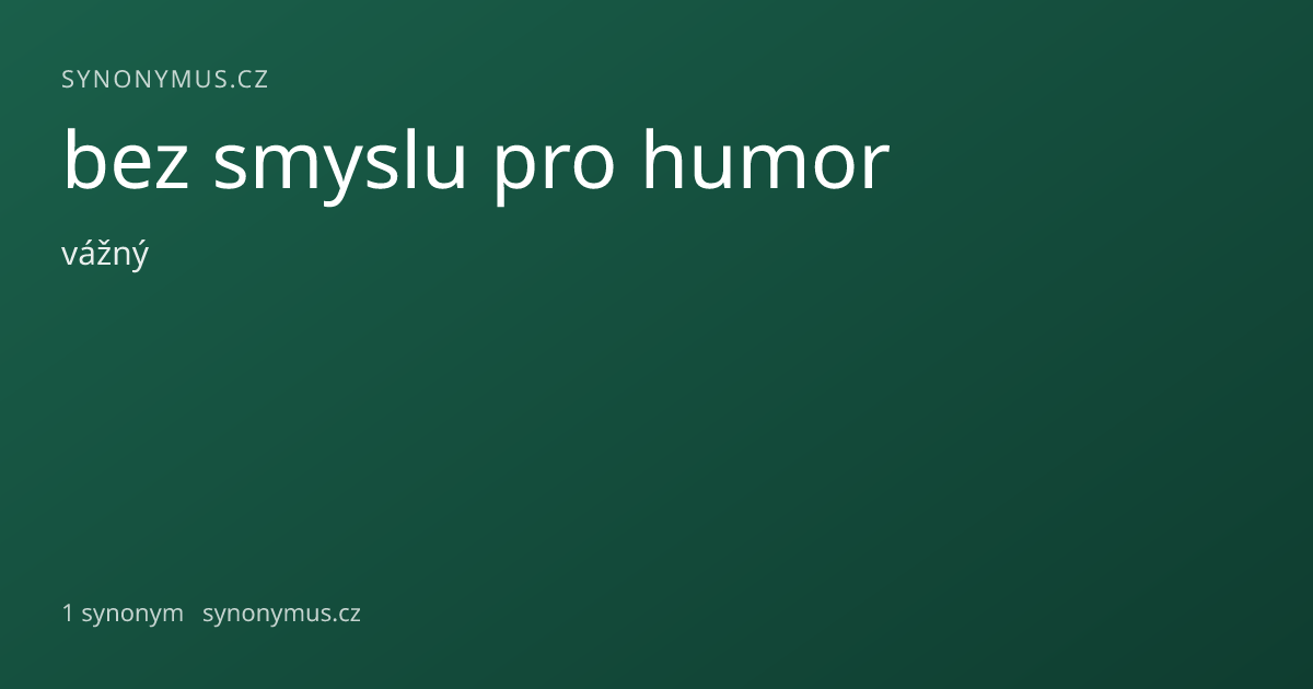 Náhled odkazu: bez smyslu pro humor