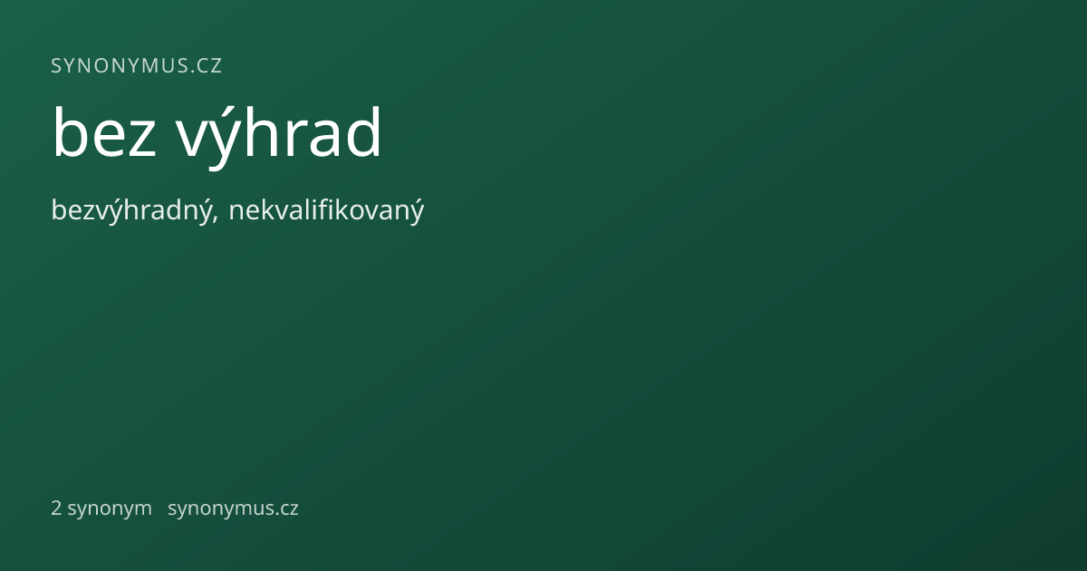 Náhled odkazu: bez výhrad