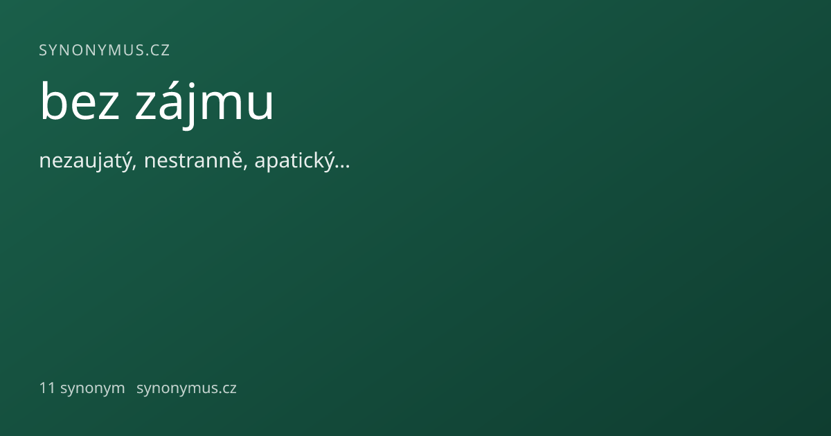 Náhled odkazu: bez zájmu
