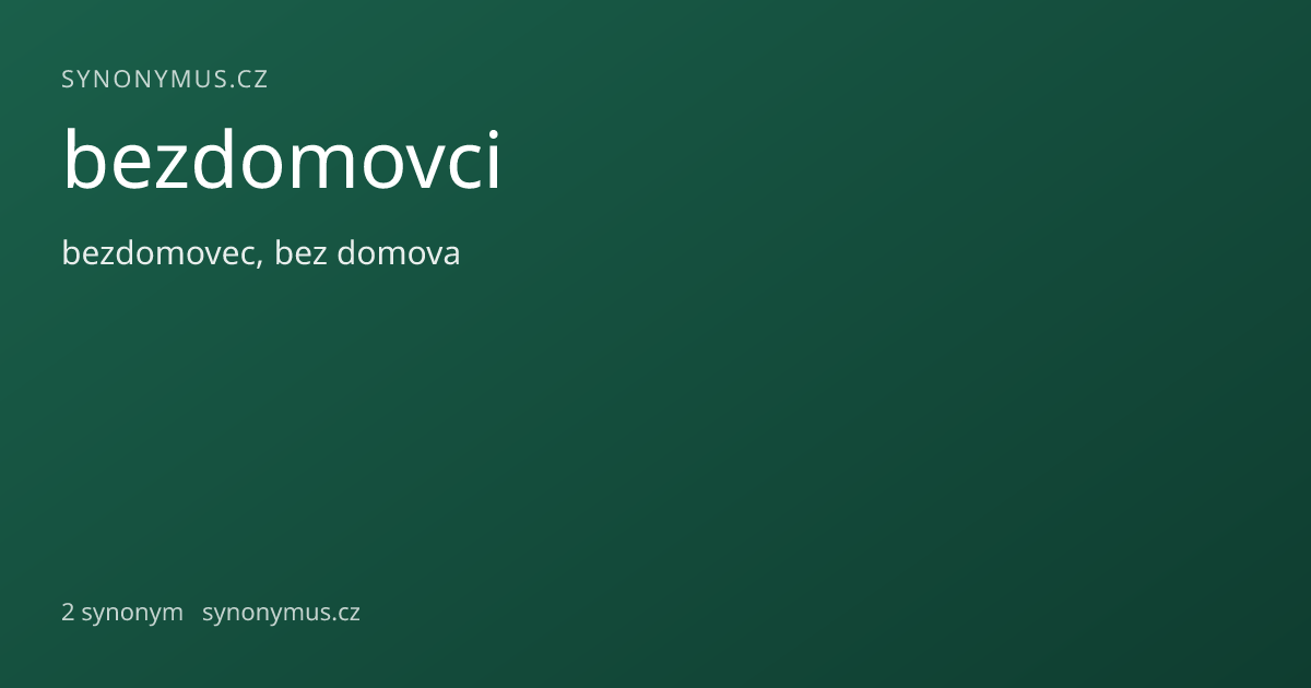 Náhled odkazu: bezdomovci