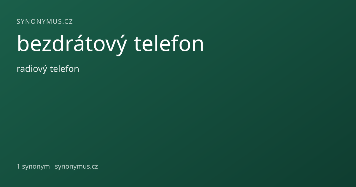 Náhled odkazu: bezdrátový telefon