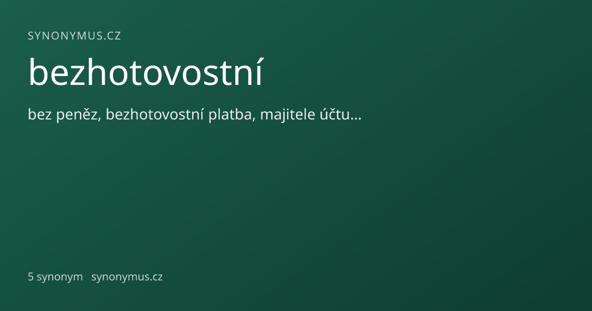 Náhled odkazu: bezhotovostní