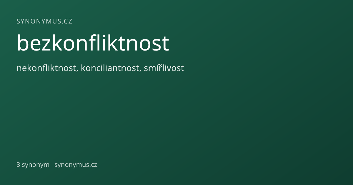 Náhled odkazu: bezkonfliktnost