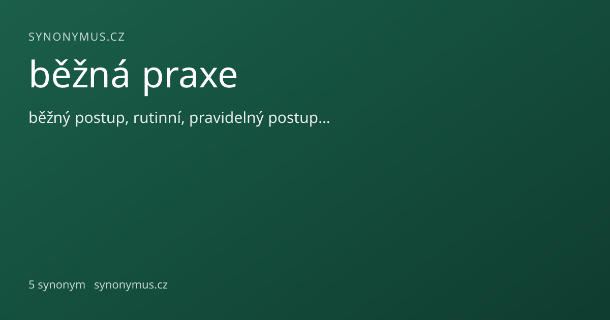 Náhled odkazu: běžná praxe