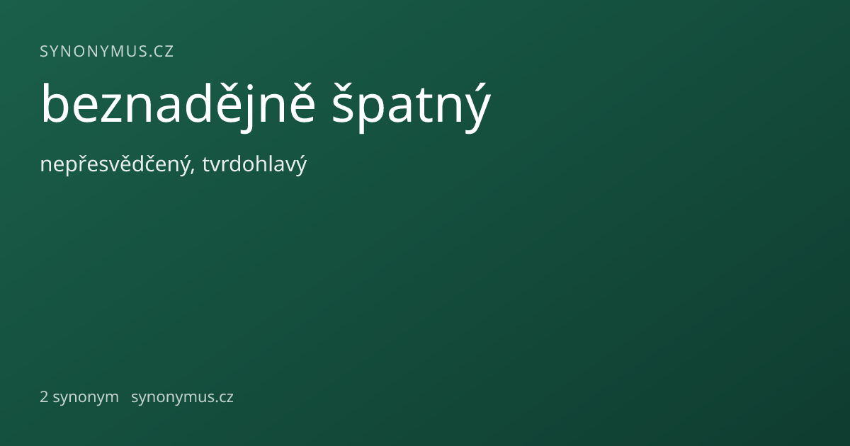 Náhled odkazu: beznadějně špatný