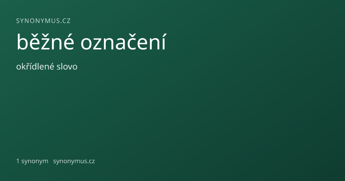 Náhled odkazu: běžné označení
