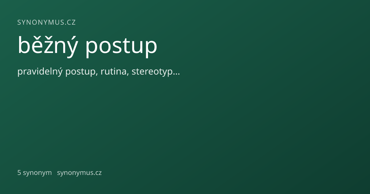 Náhled odkazu: běžný postup