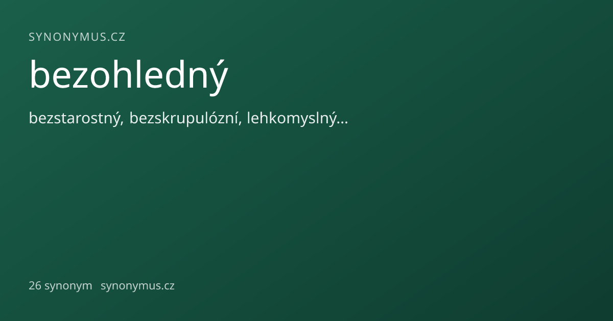 Náhled odkazu: bezohledný