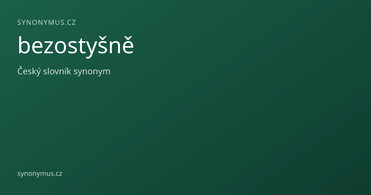 Náhled odkazu: bezostyšně
