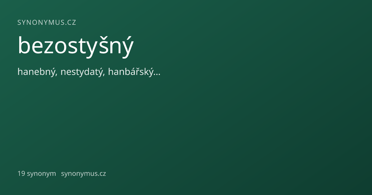 Náhled odkazu: bezostyšný