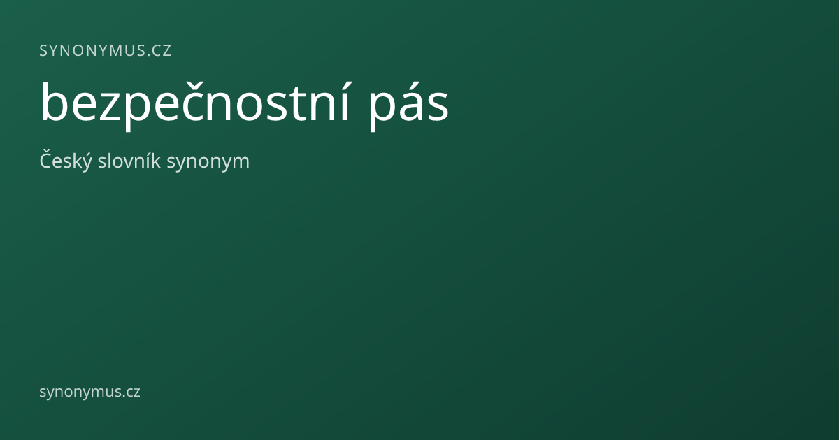 Náhled odkazu: bezpečnostní pás
