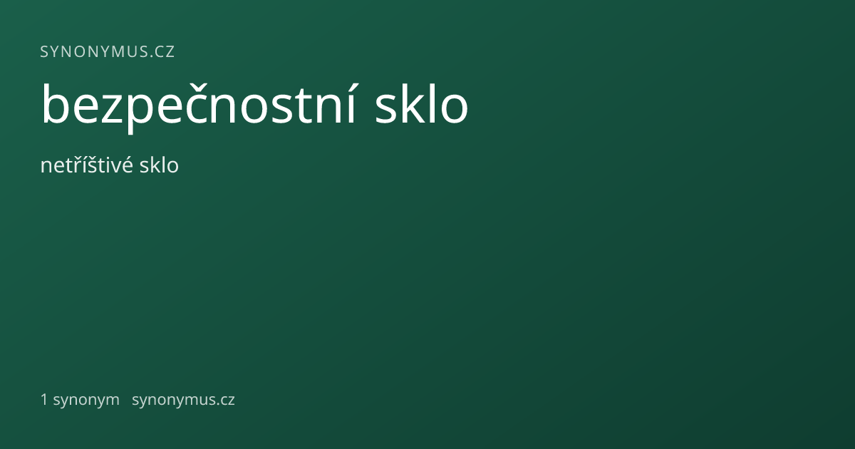 Náhled odkazu: bezpečnostní sklo